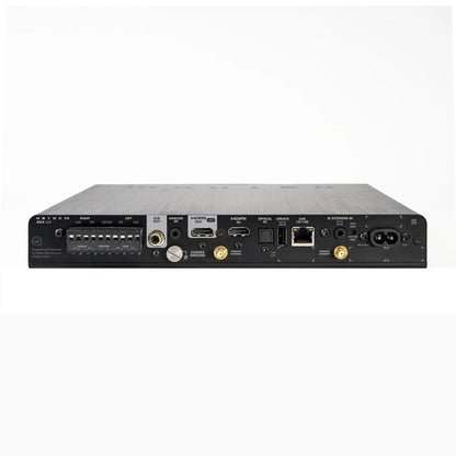 Anthem MRX-SLM AV-Receiver Rückansicht mit HDMI-Ein- und Ausgang, Lautsprecherklemmen und Netzwerkbuchse