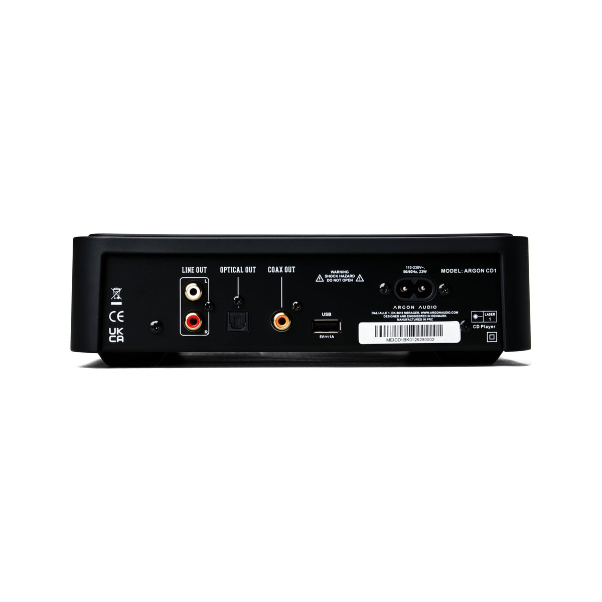 Argon Audio CD1 CD-Player Schwarz Rückansicht