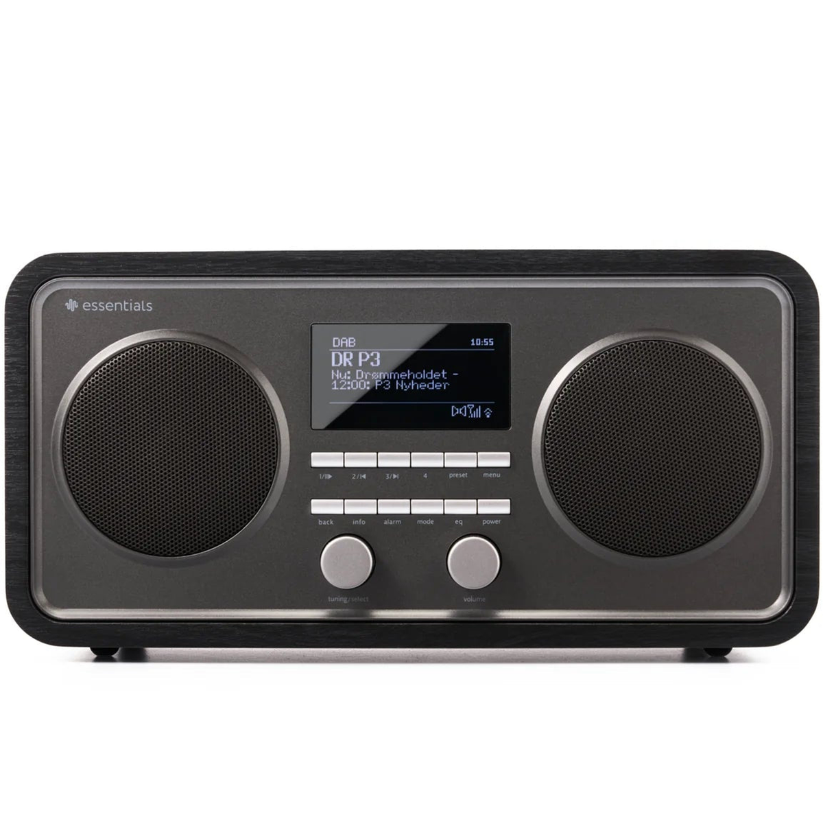 Argon Audio Essentials Radio3 DAB+ Radio in Schwarz, Frontansicht