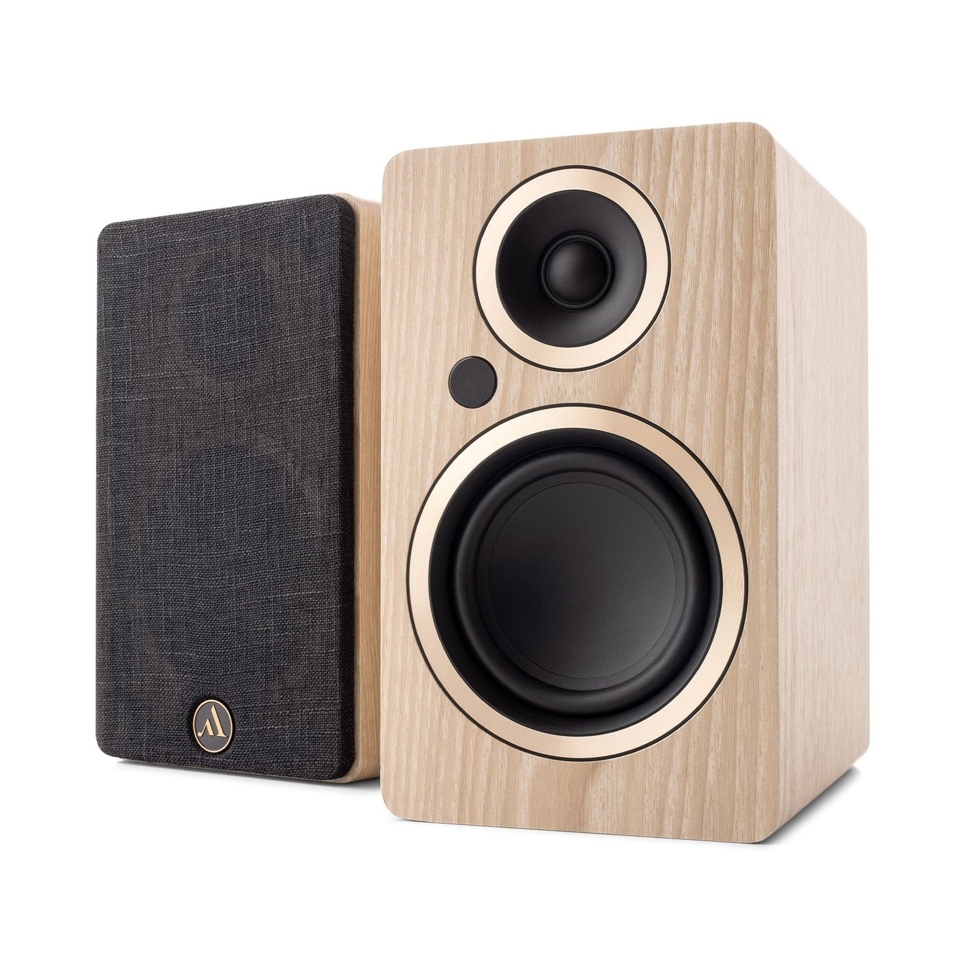 Argon Audio Fenris A4 Aktivlautsprecher Esche Stereopaar mit und ohne Frontabdeckung