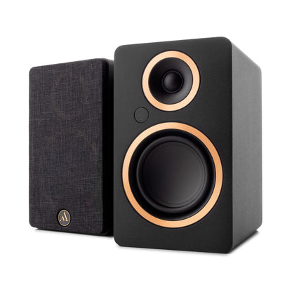 Argon Audio Fenris A4 Aktivlautsprecher schwarz Stereopaar mit und ohne Frontabdeckung