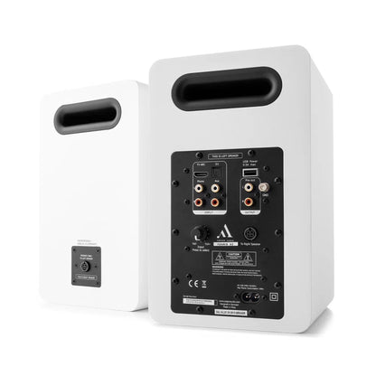 Argon Audio Fenris A5 Aktivlautsprecher weiss Rückansicht mit Anschlussfeld HDMI ARC und Phono