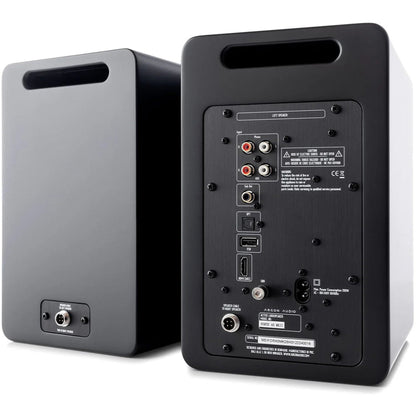 Argon Audio Forte A5 WiFi Regallautsprecher Rückansicht mit Anschlussfeld HDMI ARC Optical und Phono