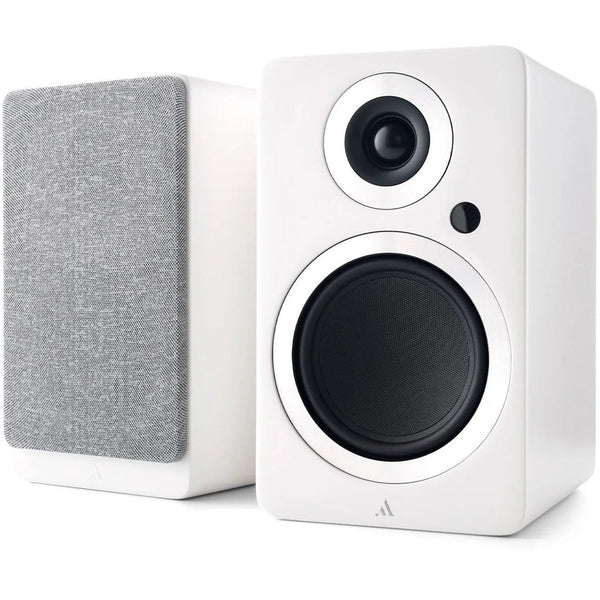 Argon Audio Forte A5 WiFi Regallautsprecher weiss Stereopaar mit und ohne Frontabdeckung