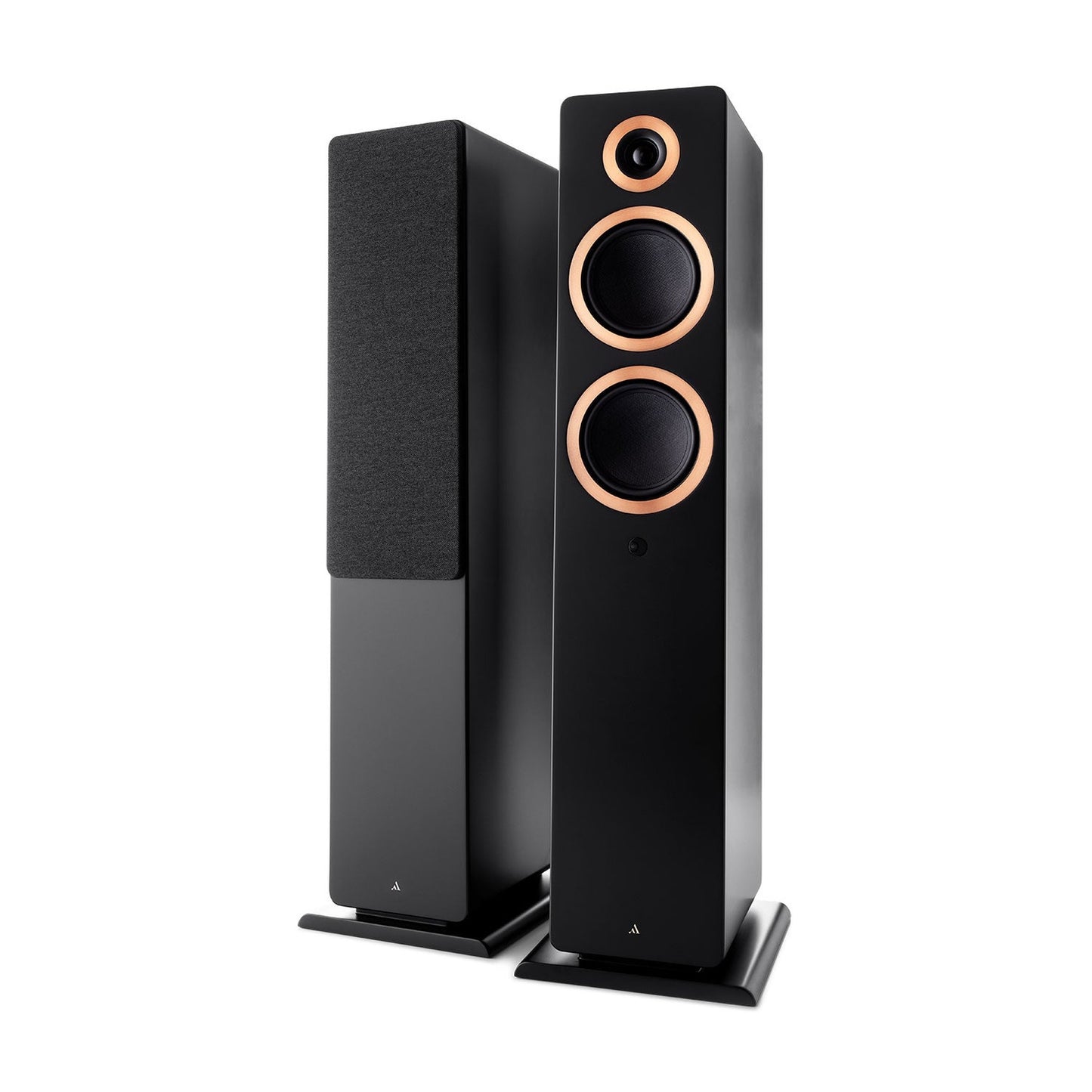 Argon Audio Forte A55 WiFi Standlautsprecher schwarz Stereopaar mit und ohne Frontabdeckung