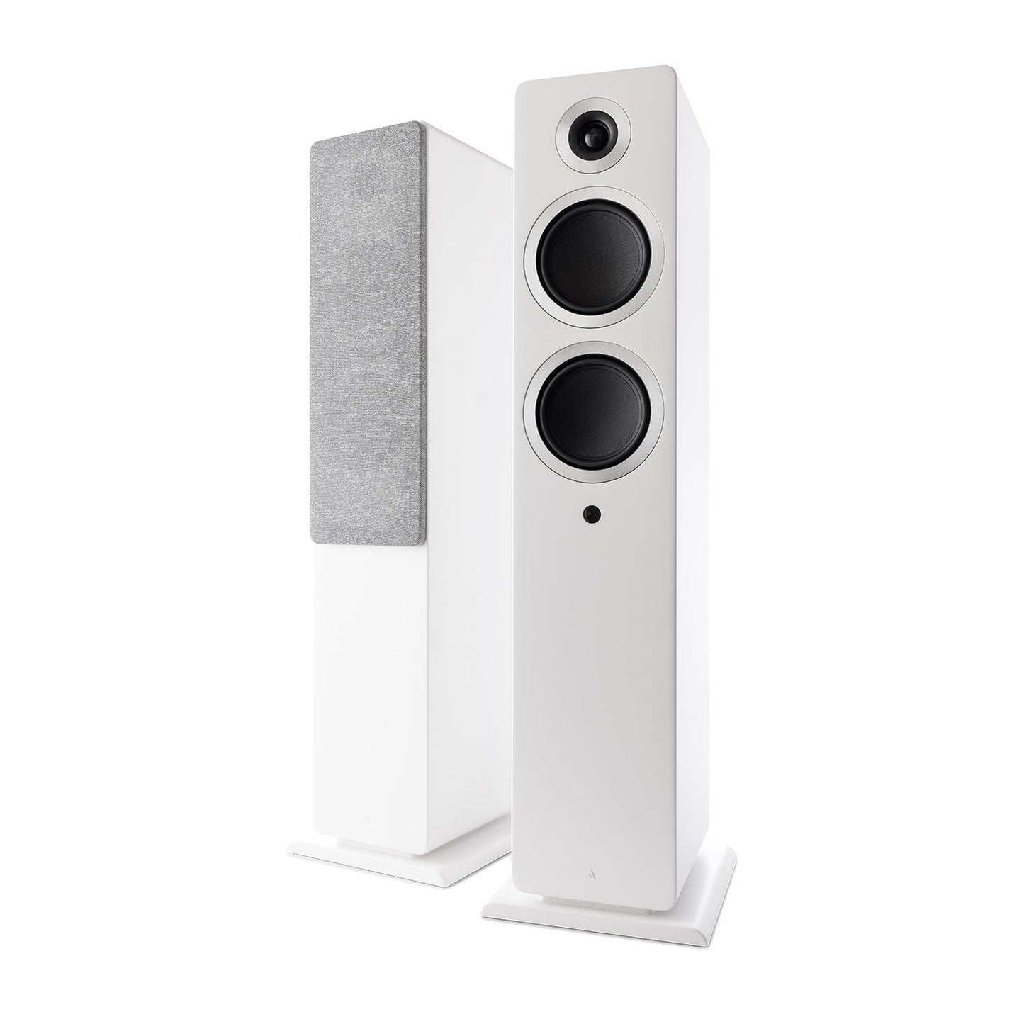 Argon Audio Forte A55 WiFi Standlautsprecher weiss Stereopaar mit und ohne Frontabdeckung