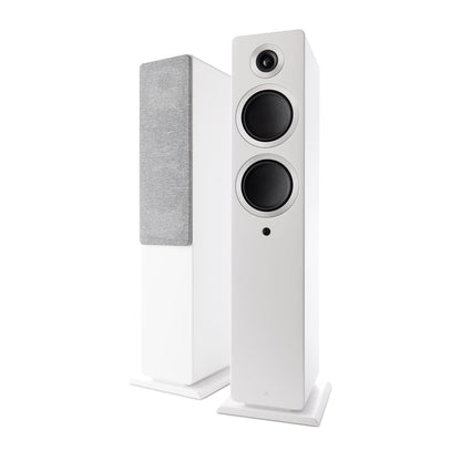 Argon Audio Forte A55 WiFi Standlautsprecher weiss Stereopaar mit und ohne Frontabdeckung