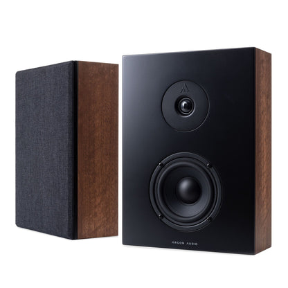 Argon Audio Forus 4 Wall Wandlautsprecher Walnuss Stereopaar mit und ohne Frontabdeckung