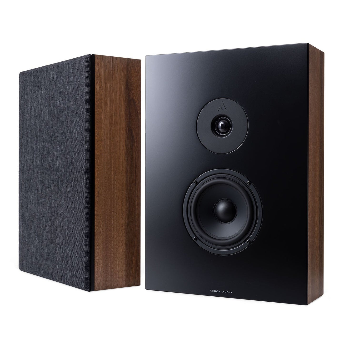 Argon Audio Forus 5 Wall Wandlautsprecher Walnuss Stereopaar mit und ohne Frontabdeckung