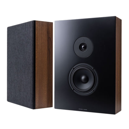 Argon Audio Forus 5 Wall Wandlautsprecher Walnuss Stereopaar mit und ohne Frontabdeckung