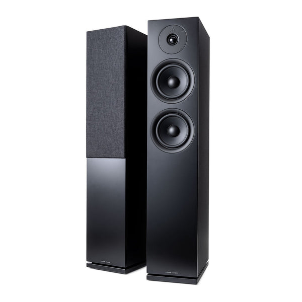 Argon Audio Forus 55 Standlautsprecher schwarz Stereopaar mit und ohne Frontabdeckung