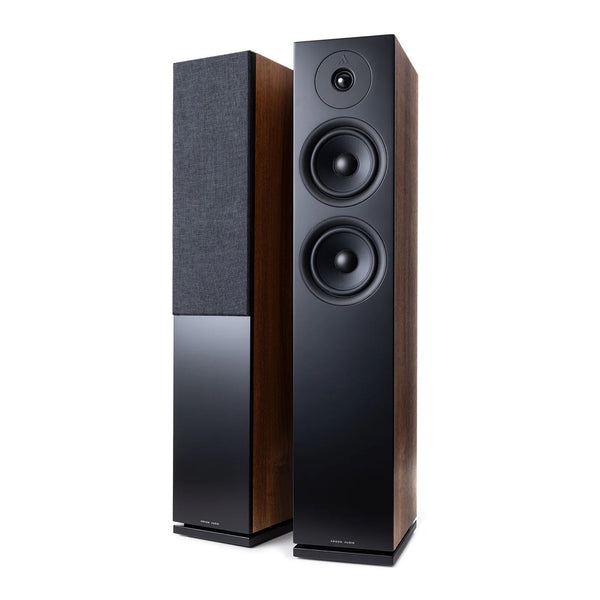 Argon Audio Forus 55 Standlautsprecher Walnuss Stereopaar mit und ohne Frontabdeckung