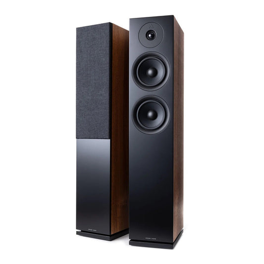 Argon Audio Forus 55 Standlautsprecher Walnuss Stereopaar mit und ohne Frontabdeckung