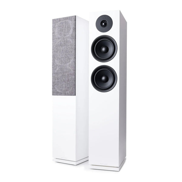 Argon Audio Forus 55 Standlautsprecher weiss Stereopaar mit und ohne Frontabdeckung