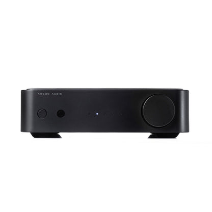 Argon Audio SA1 MK2 Vollverstärker schwarz Frontansicht mit Lautstärkeregler und Quellenanzeige