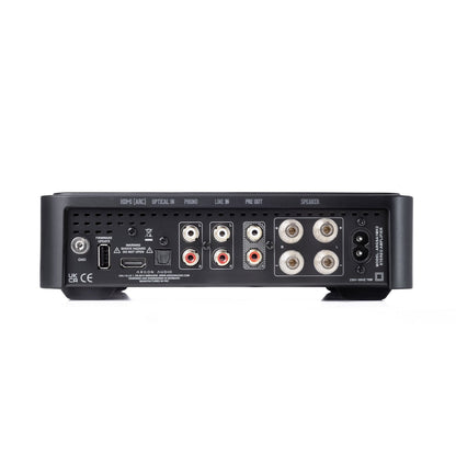 Argon Audio SA1 MK2 Vollverstärker schwarz Rückansicht mit HDMI ARC, Phono, Line In, Pre Out und Lautsprecherklemmen