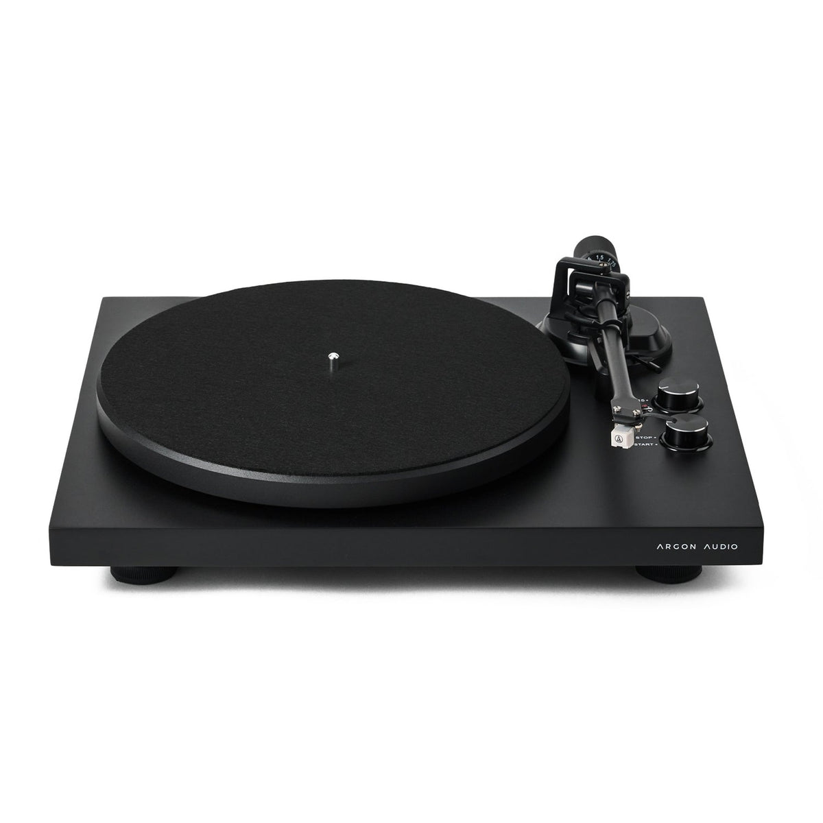 Argon Audio TT-MK2 Plattenspieler Schwarz Schrägansicht