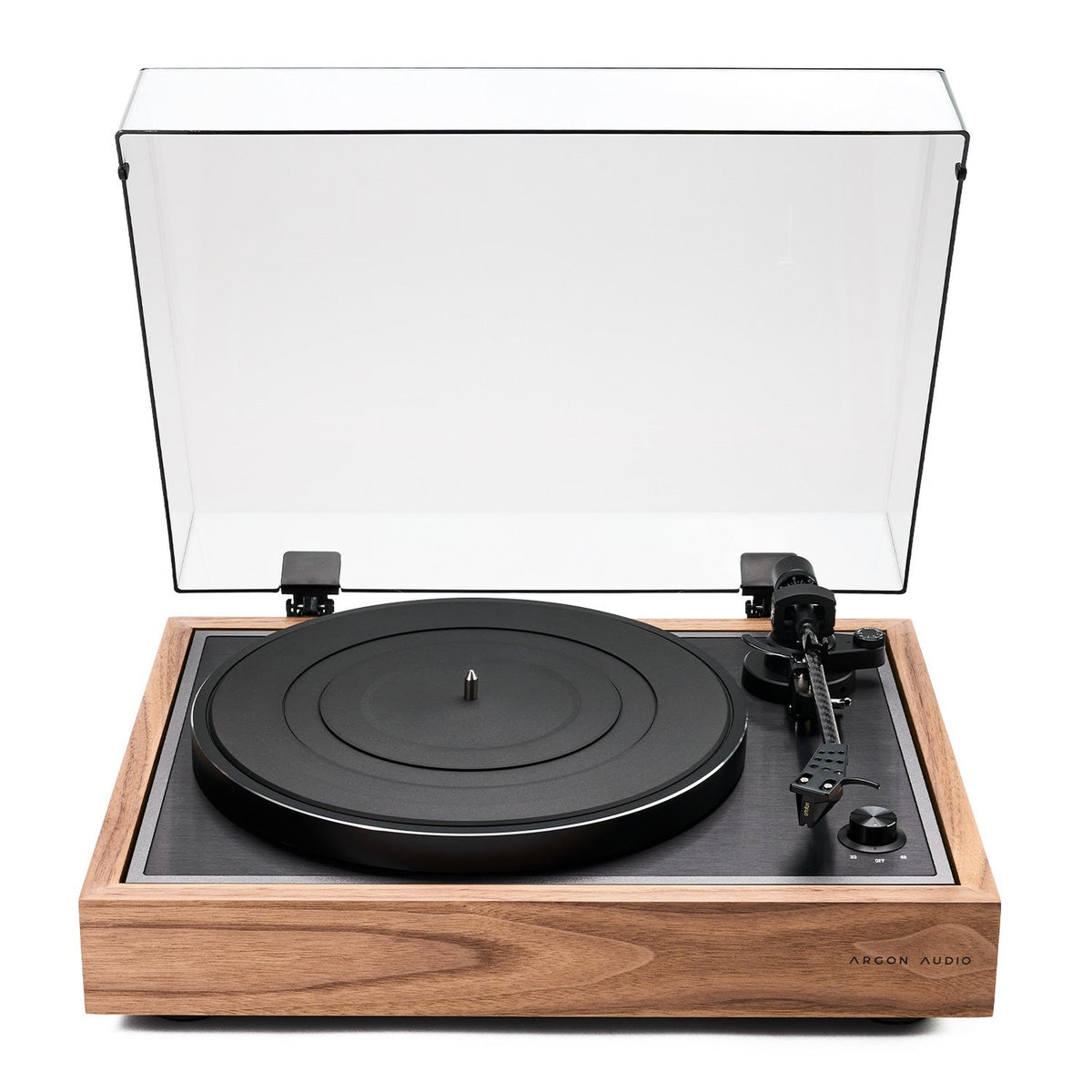 Argon Audio TT Signature Plattenspieler Nussbaum Frontansicht