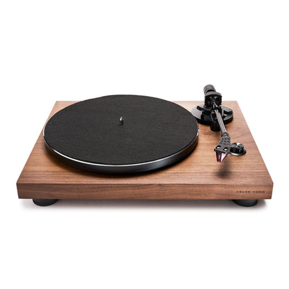 Argon Audio TT3 Plus Plattenspieler Nussbaum Schrägansicht