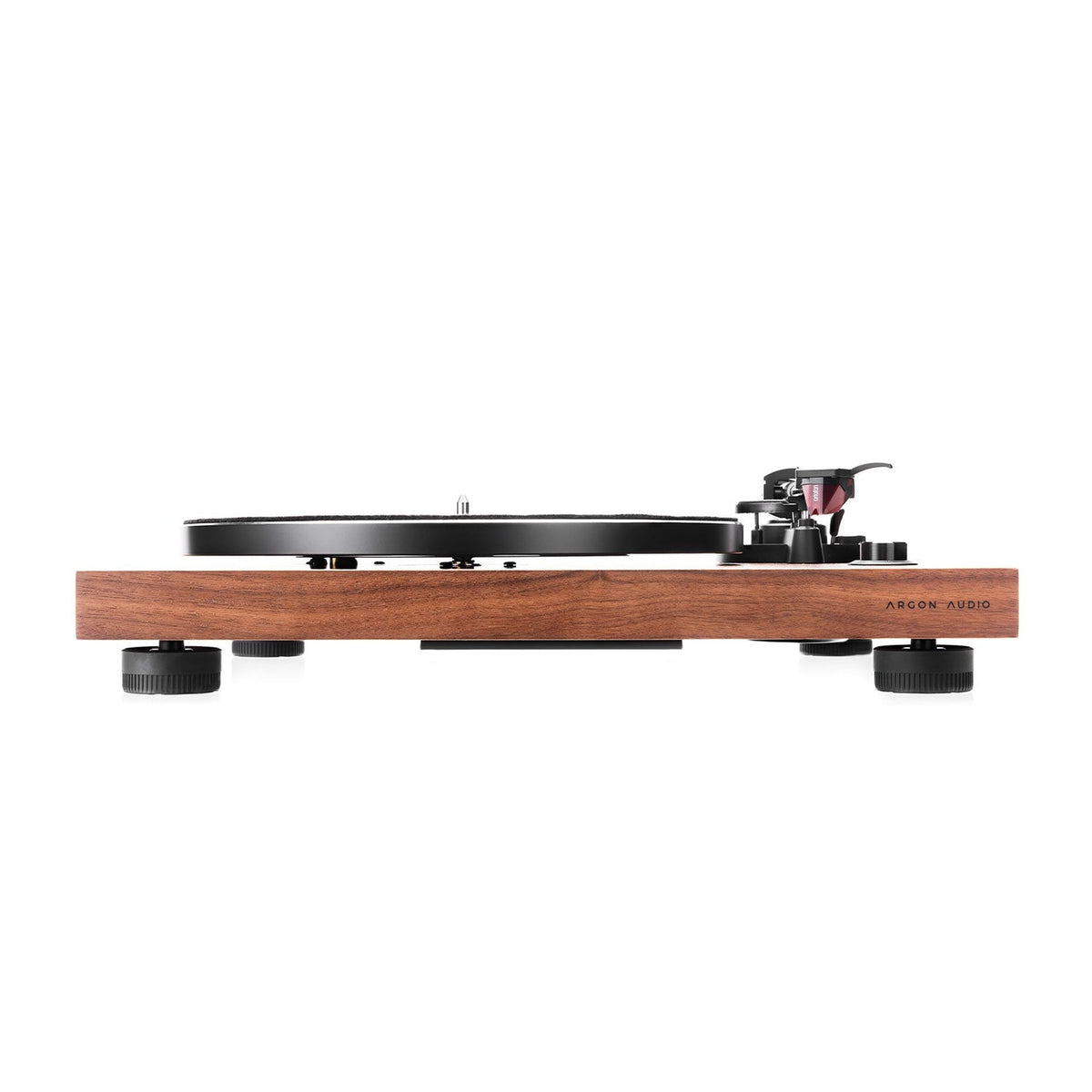 Argon Audio TT3 Plus Plattenspieler Nussbaum Seitenansicht