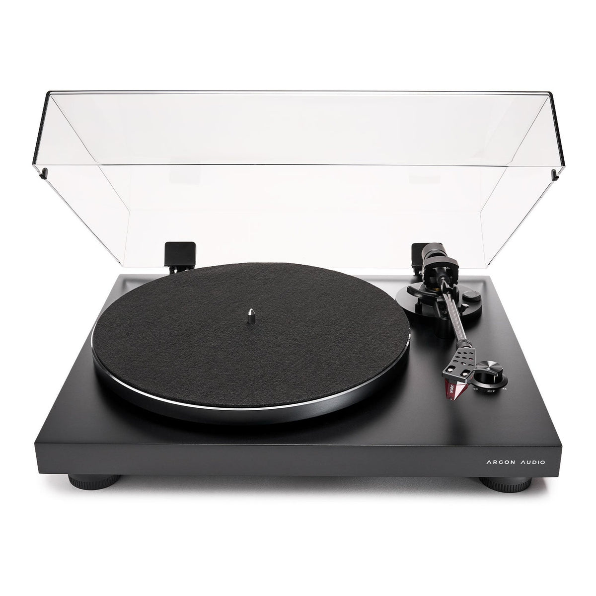 Argon Audio TT3 Plus Plattenspieler Schwarz Frontansicht