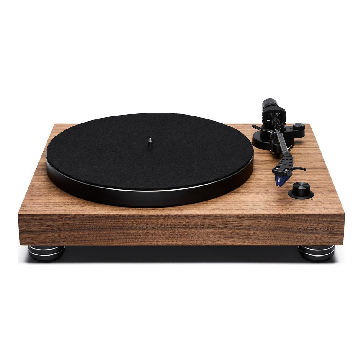 Argon Audio TT4 MK2 Plattenspieler Nussbaum Schrägansicht
