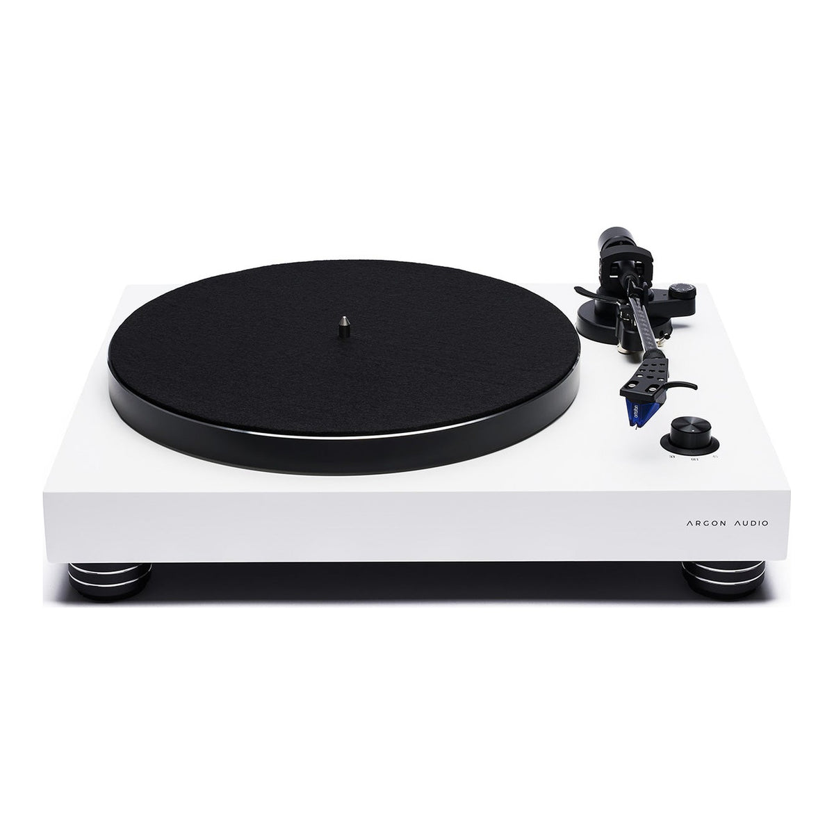 Argon Audio TT4 MK2 Plattenspieler Weiss Schrägansicht