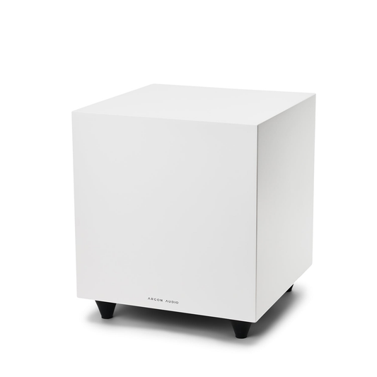Argon Audio Berlin Sub 10 Aktiv-Subwoofer in Weiss, Frontansicht