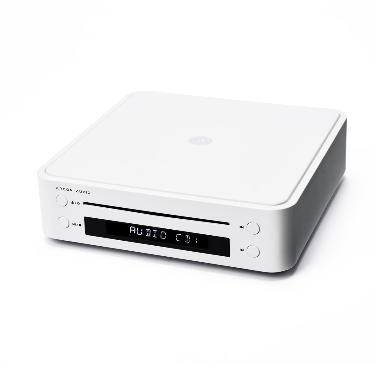Argon Audio CD1 CD-Player in Weiss, Frontansicht