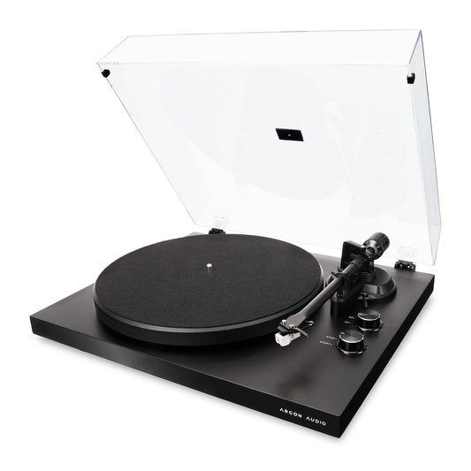Argon Audio TT-MK2 Plattenspieler in Schwarz, Frontansicht