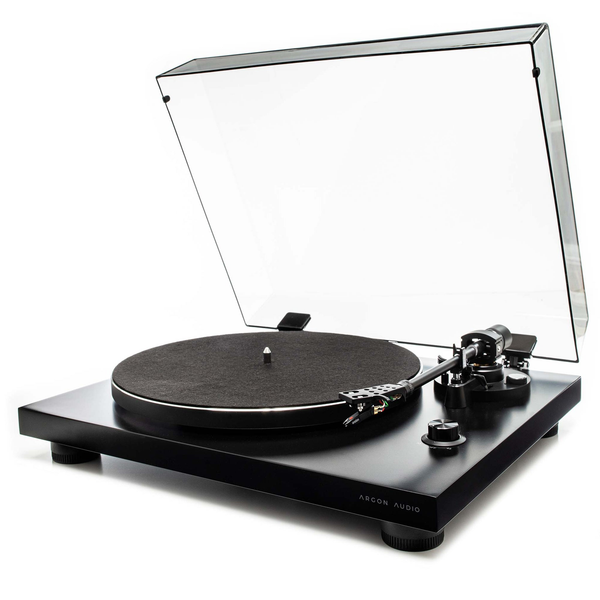 Argon Audio TT3 Plattenspieler in Schwarz, Frontansicht