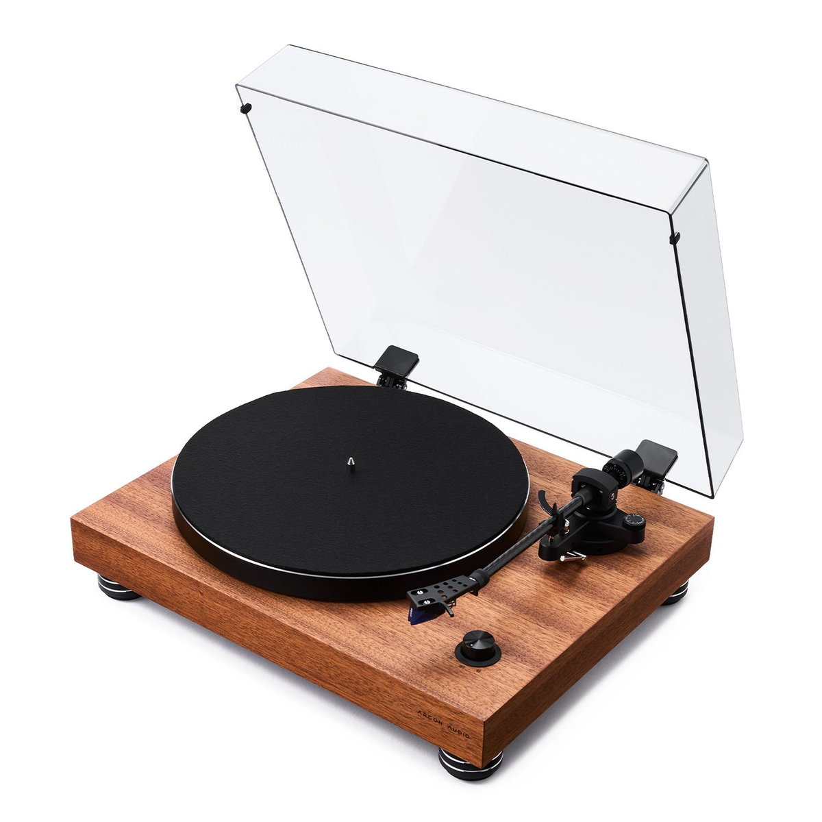 Argon Audio TT4 MK2 Plattenspieler in Mahagoni, Frontansicht