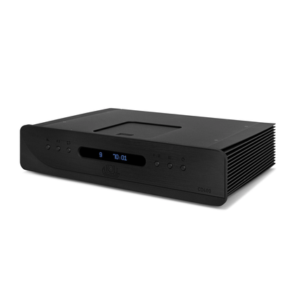 Atoll CD400 Evolution CD-Player Schwarz Schrägansicht mit Schublade, Display und DAC-Funktion