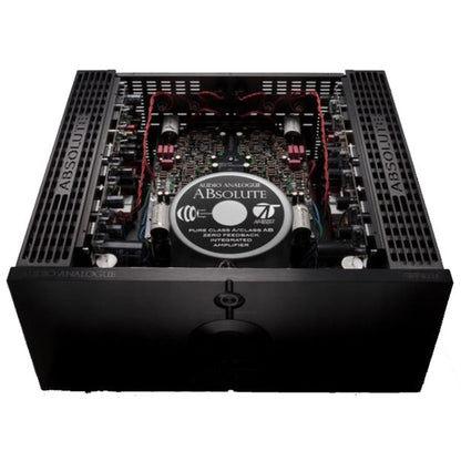 Audio Analogue ABsolute 3.0 Vollverstärker Schwarz, Innenansicht mit Platine und Trafoabdeckung