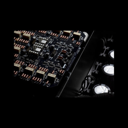 Audio Analogue ABsolute Preamplifier Vorverstärker, Innenansicht mit Relay Volume Controller und Elkos