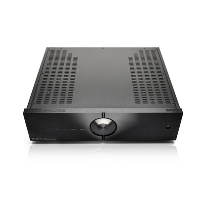 Audio Analogue Bellini Anniversary Vorverstärker schwarz, Schrägansicht von vorne oben auf den Gehäusedeckel