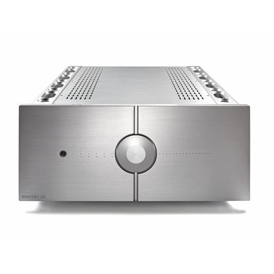 Audio Analogue Maestro Anniversary 2.0 Vollverstärker Silber, Frontansicht mit zentralem Lautstärkeregler