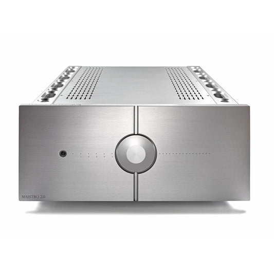 Audio Analogue Maestro Anniversary 2.0 Vollverstärker Silber, Frontansicht der gebürsteten Aluminiumfront