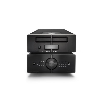 Audio Analogue Pure AADrive CD-Laufwerk schwarz, Setansicht mit D/A-Wandler darunter