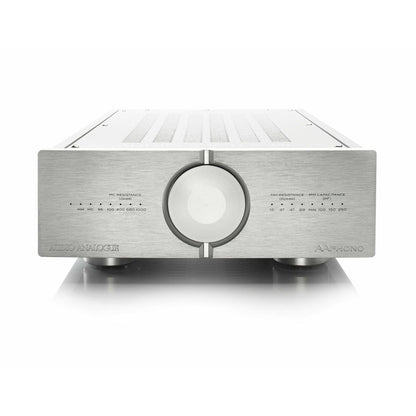 Audio Analogue Pure AAPhono Phono-Vorverstärker Silber, Frontansicht mit MM- und MC-Anpassung