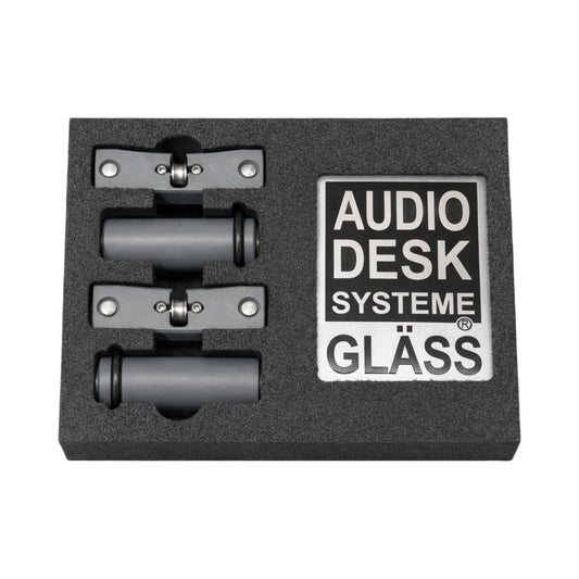 Audio Desk Systeme 7-Zoll-Single-Kit für Vinyl Cleaner, Lieferumfang mit Halteadaptern im Schaumeinsatz