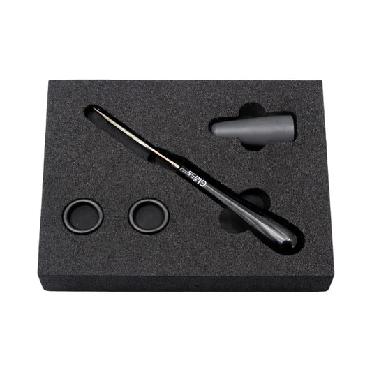 Audio Desk Systeme Montagehilfe mit Abzieher für Vinyl Cleaner, Lieferumfang im Schaumeinsatz