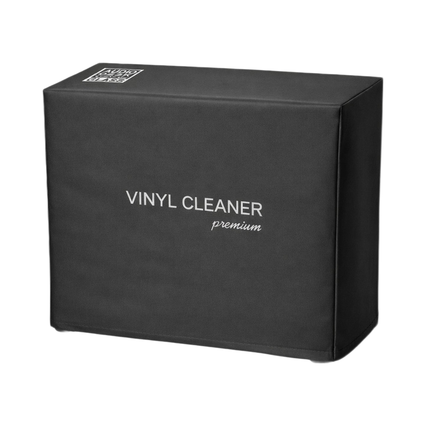 Audio Desk Systeme Staubhaube für Vinyl Cleaner Premium, Schrägansicht der schwarzen Abdeckhaube