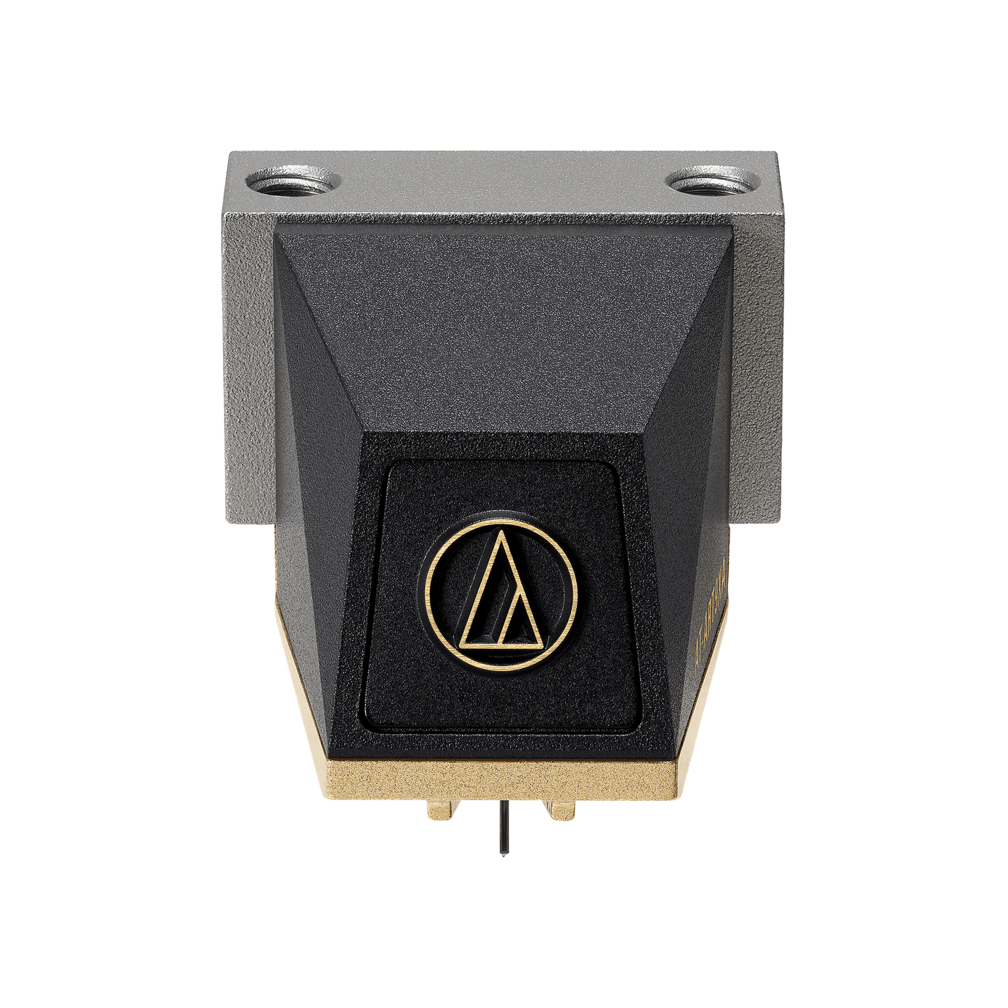 Audio-Technica AT-ART9XA MC-Tonabnehmer Frontansicht mit Markenlogo auf der Gehäusefront