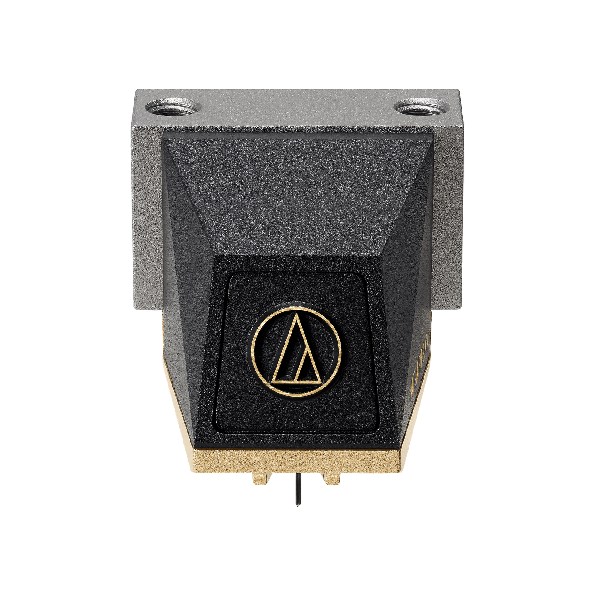 Audio-Technica AT-ART9XA MC-Tonabnehmer Frontansicht mit Markenlogo auf der Gehäusefront