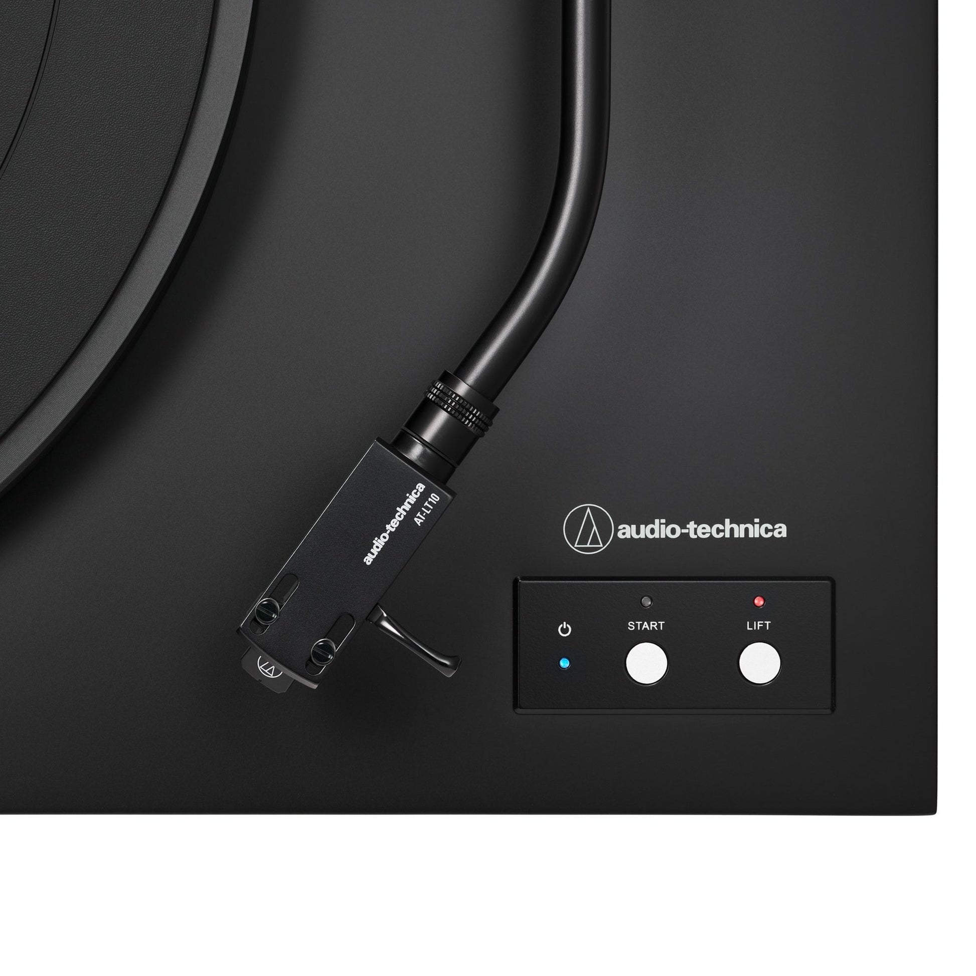 Audio-Technica AT-LP8X Plattenspieler Displayansicht des Bedienfelds mit Start- und Lift-Taste