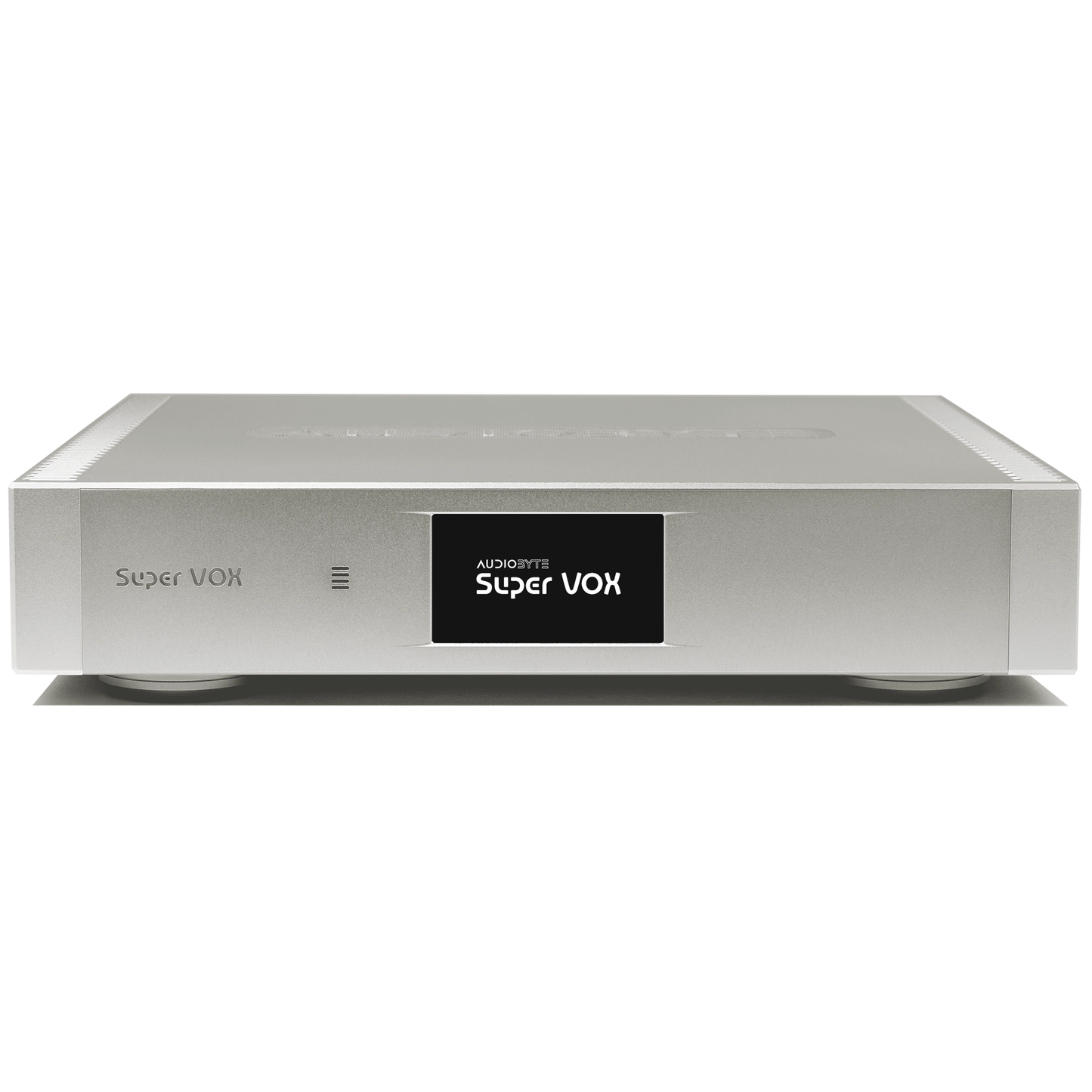 Audiobyte Super Vox DAC Frontansicht mit Display