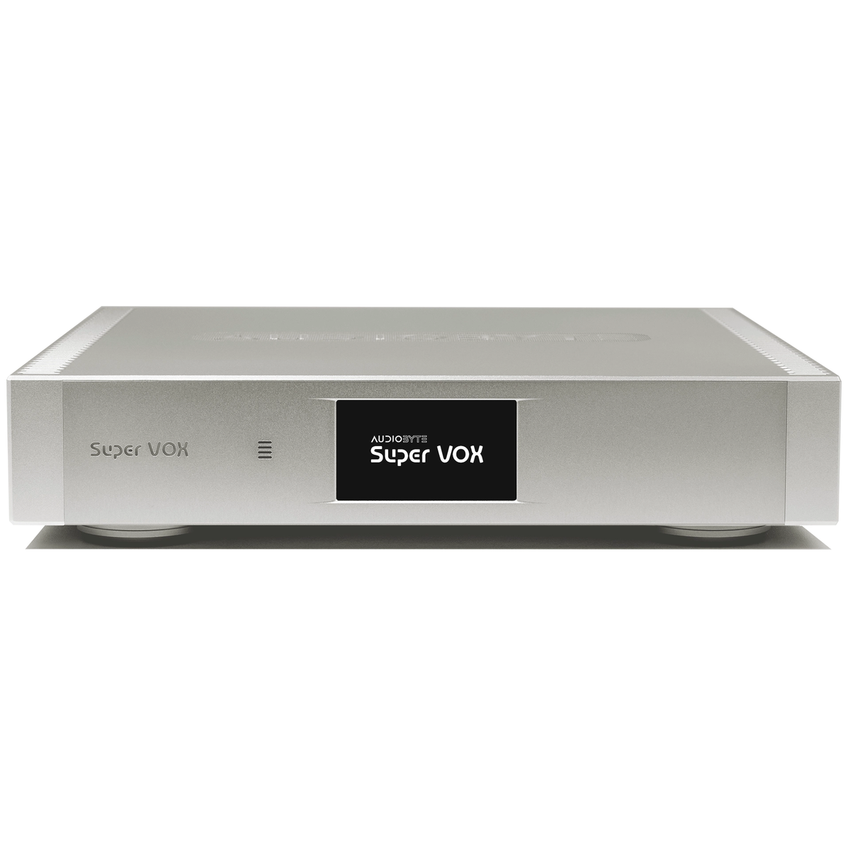 Audiobyte Super Vox DAC Frontansicht mit Display