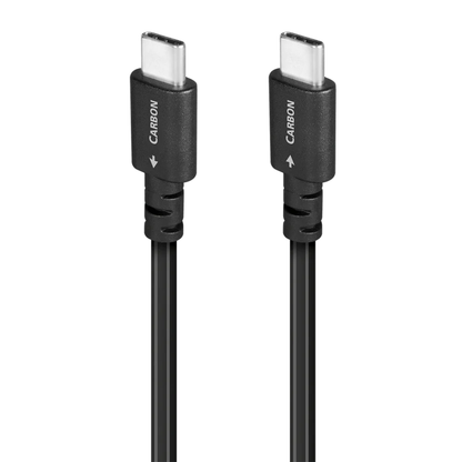 AudioQuest Carbon USB-Kabel Produktansicht mit zwei USB-C-Steckern