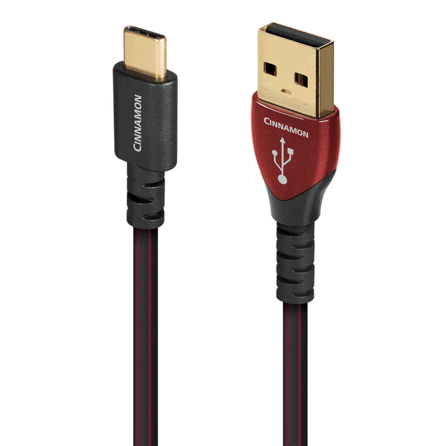 AudioQuest Cinnamon USB-Kabel Produktansicht mit USB-C- und USB-A-Stecker
